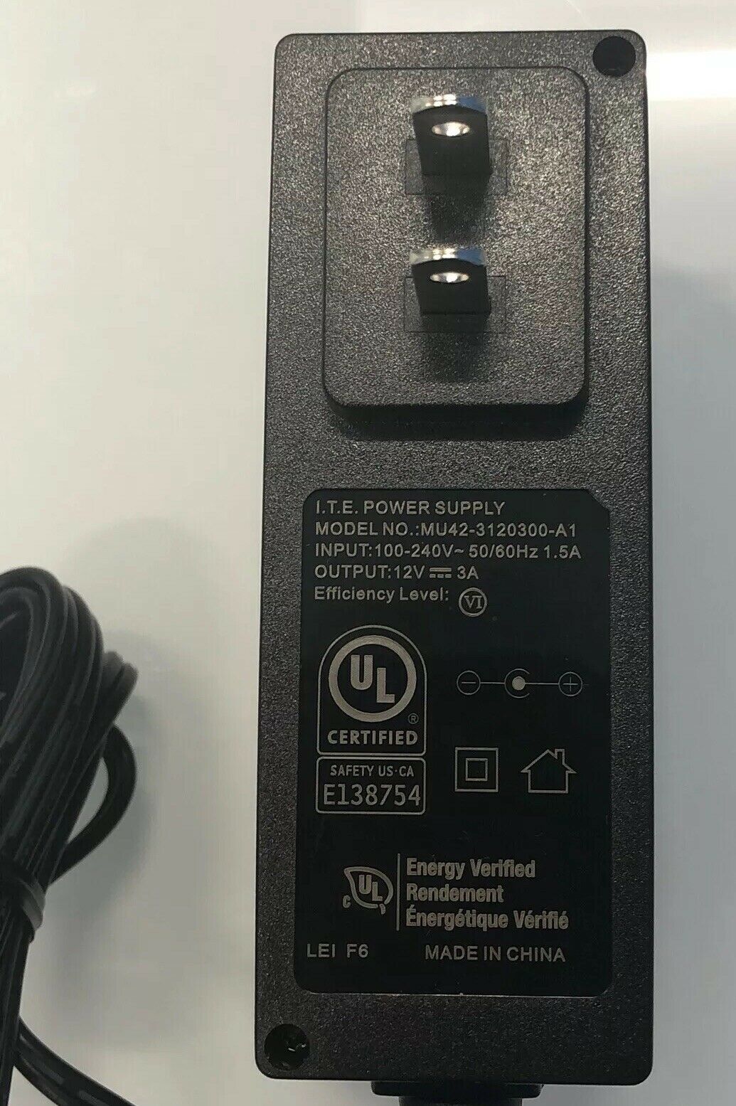 Switchable I.T.E. Power supply Model # MU42-3120300-A1 12V 3A **NEW** Brand: I.T.E. Type: AC/DC Adapter Connection